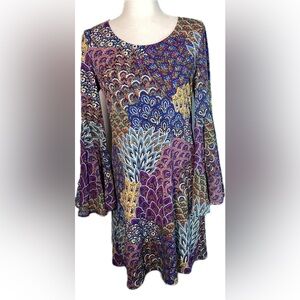 Ivy Road Paisley Print Boho Dress Size Small